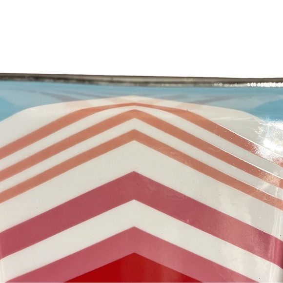 Adorable Preppy J. Crew Chevron Jewelry Trinket Catchall Tray - Picture 5 of 8